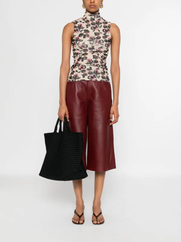 nnk❁ Nanushka floral-print Turtleneck Top | Neutrals | FARFETCH CA