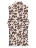 Nanushka floral-print turtleneck top - Neutrals