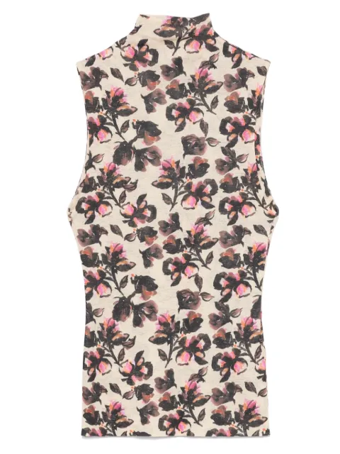 Nanushka floral-print turtleneck top