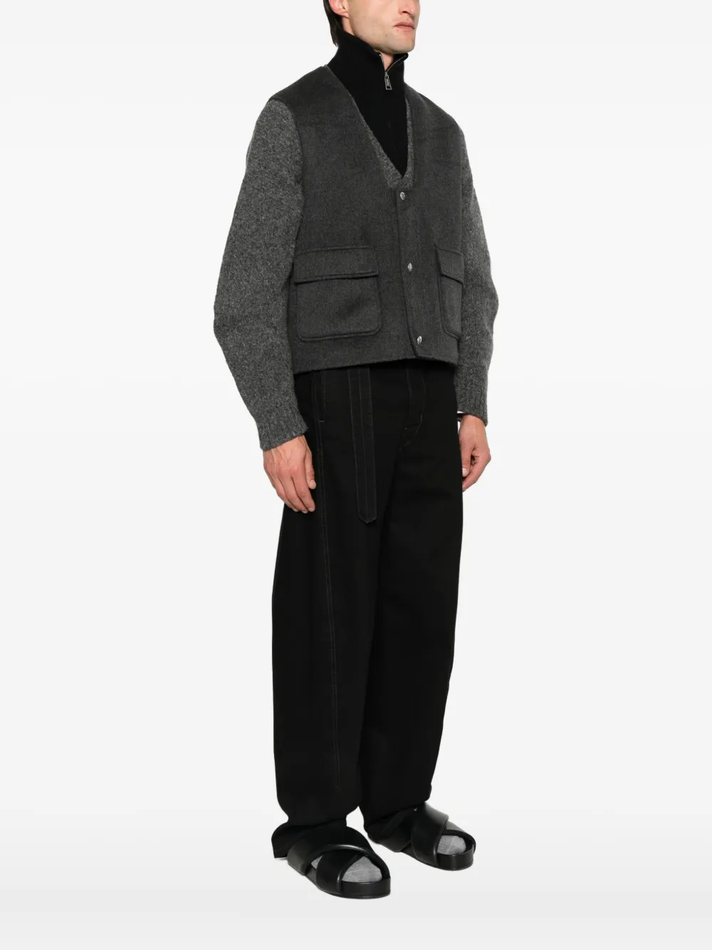 Nanushka Cropped gilet Grijs