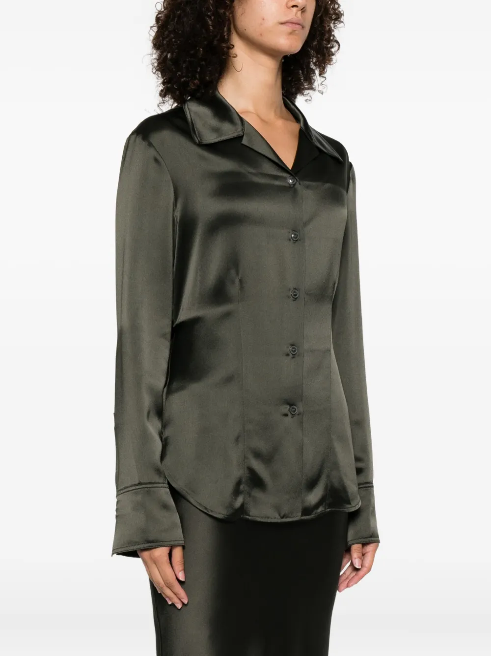 Nanushka Nathalie getailleerde blouse Groen