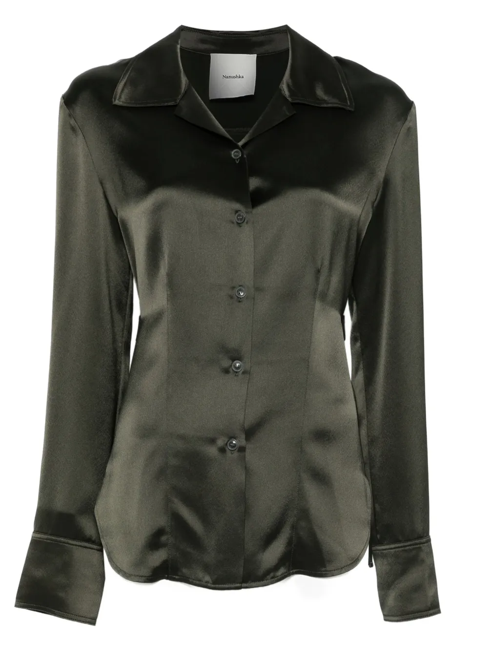 Nanushka Nathalie getailleerde blouse Groen