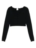 Nanushka button-front ruffled cardigan - Black