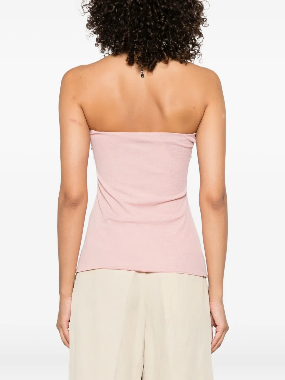 Nanushka Draped-detail Top In Pink