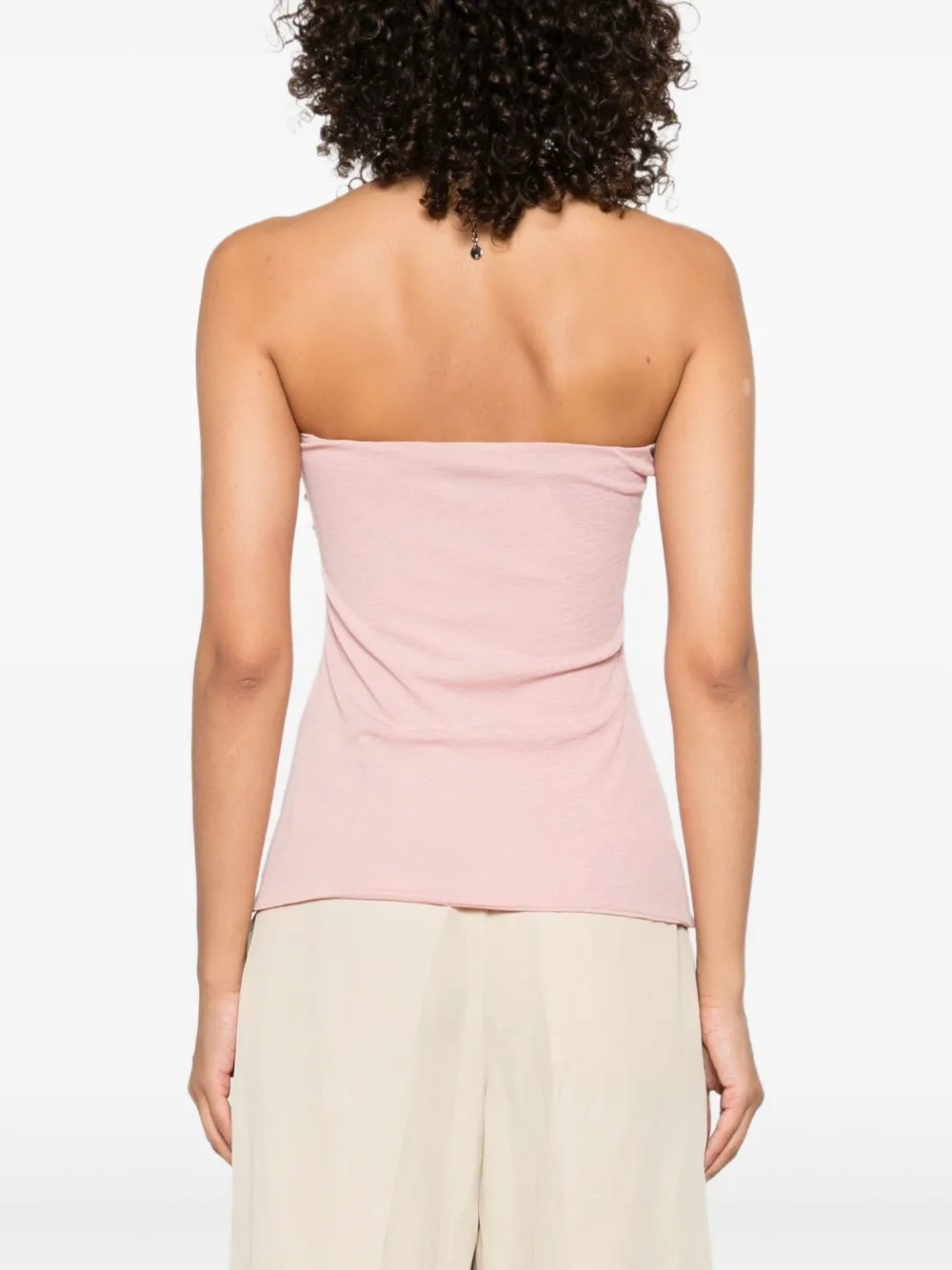 Nanushka draped-detail top Roze