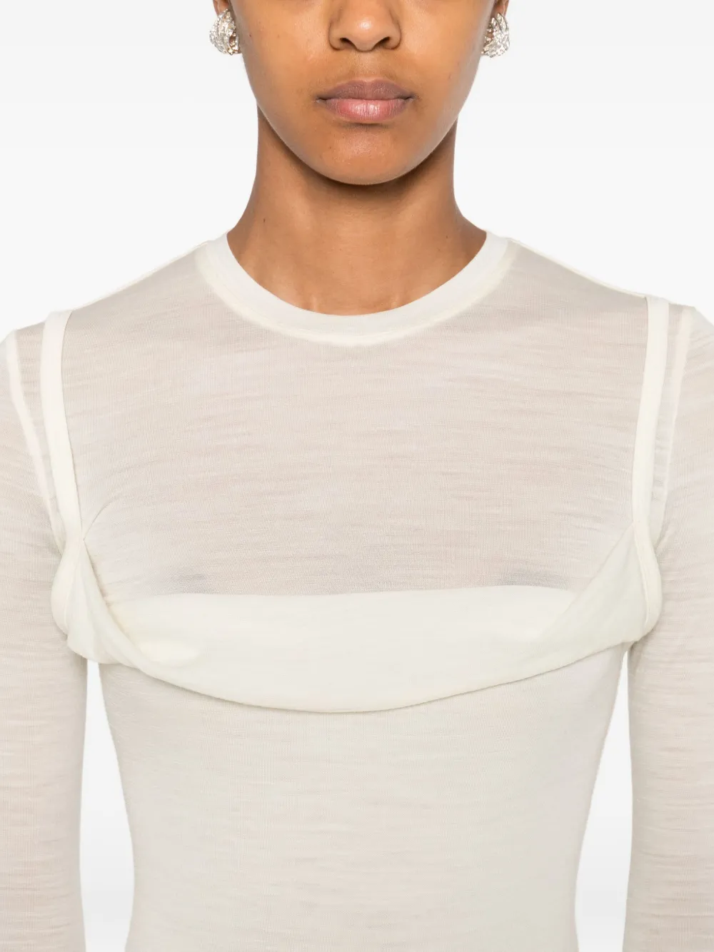Nanushka Maxi-jurk met ronde hals Beige