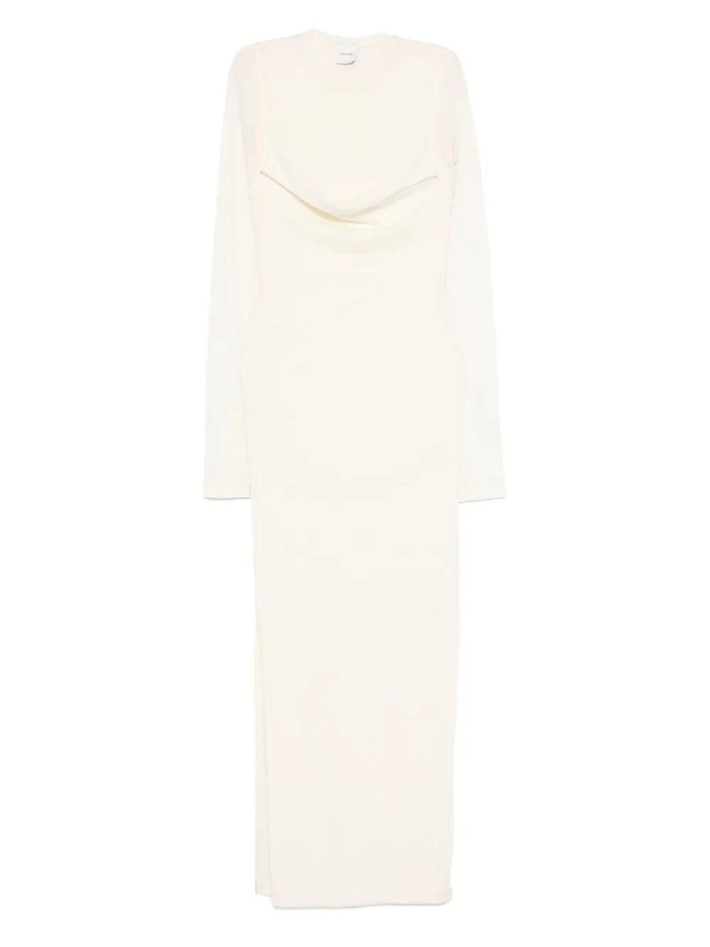 Nanushka Maxi-jurk met ronde hals Beige