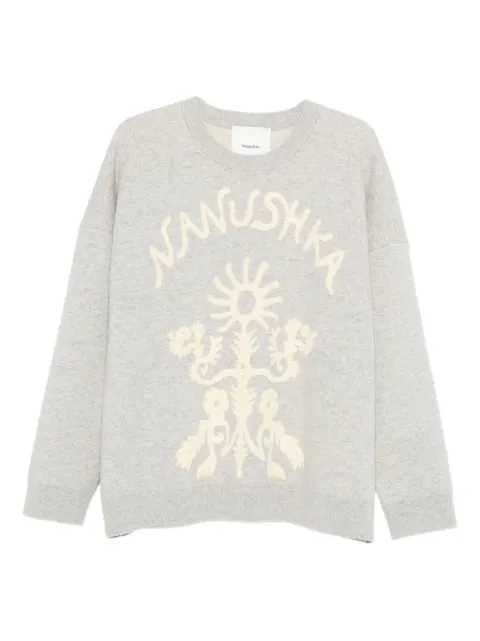 Nanushka Trui met geborduurde bloemen