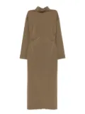 Nanushka Jamson draped turtleneck midi dress - Green