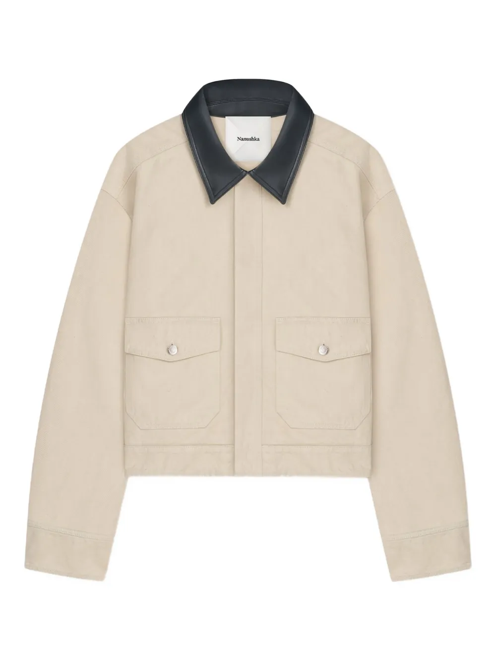 Nanushka Nowell collar shirt jacket | Neutrals | Image 1
