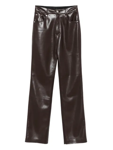 Nanushka five-pocket leather trousers