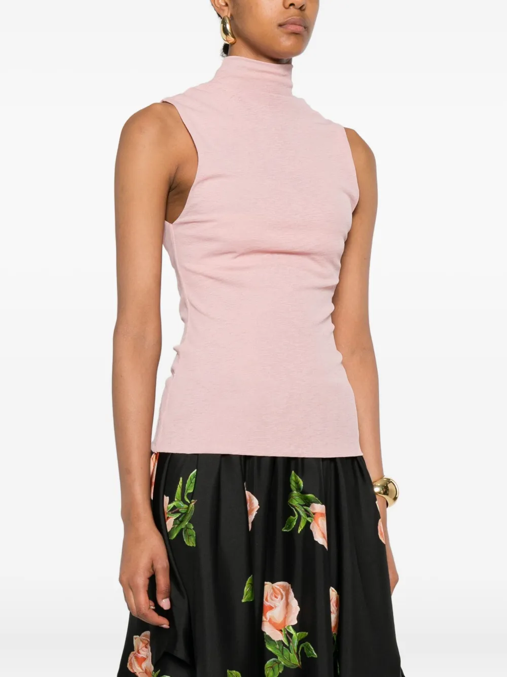 Nanushka Top met col Roze