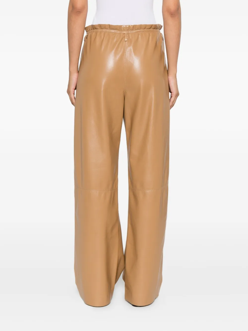 Nanushka Geb broek met elastische taille Beige