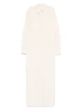 Nanushka button-front perforated dress - Neutrals