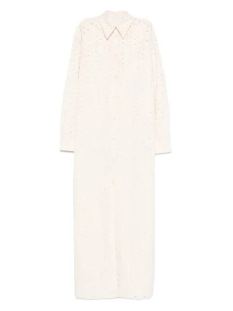 Nanushka vestido con perforaciones y botones