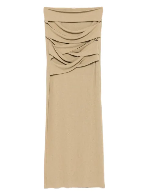 Nanushka draped-panel maxi skirt