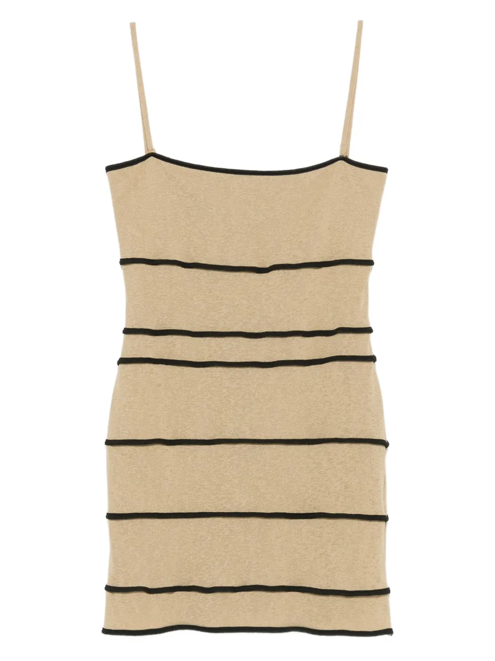 Nanushka tube-dress striped mini dress Beige