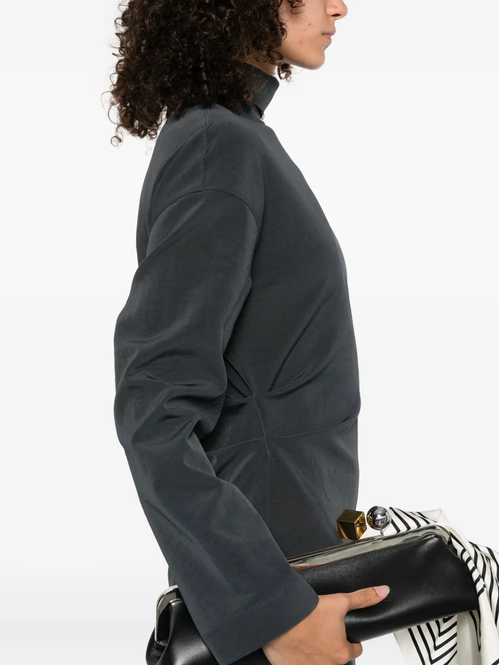 Nanushka Gedrapeerde jurk met col Blauw