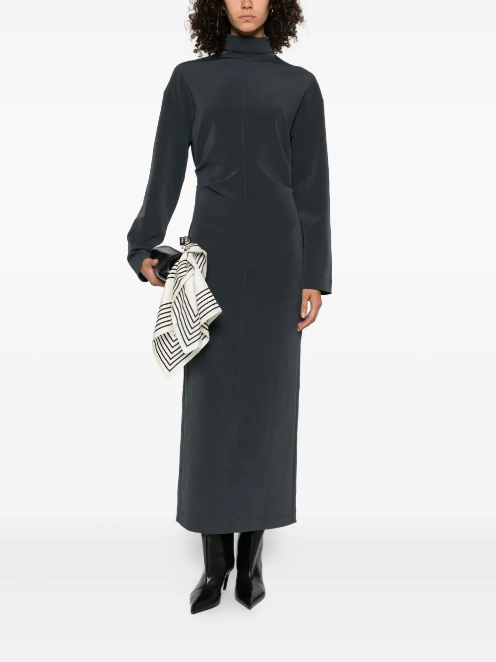 Nanushka Gedrapeerde jurk met col Blauw
