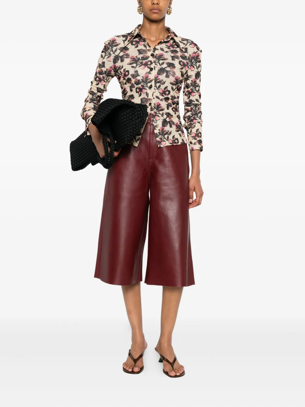 Nanushka Blouse met bloemenprint Beige