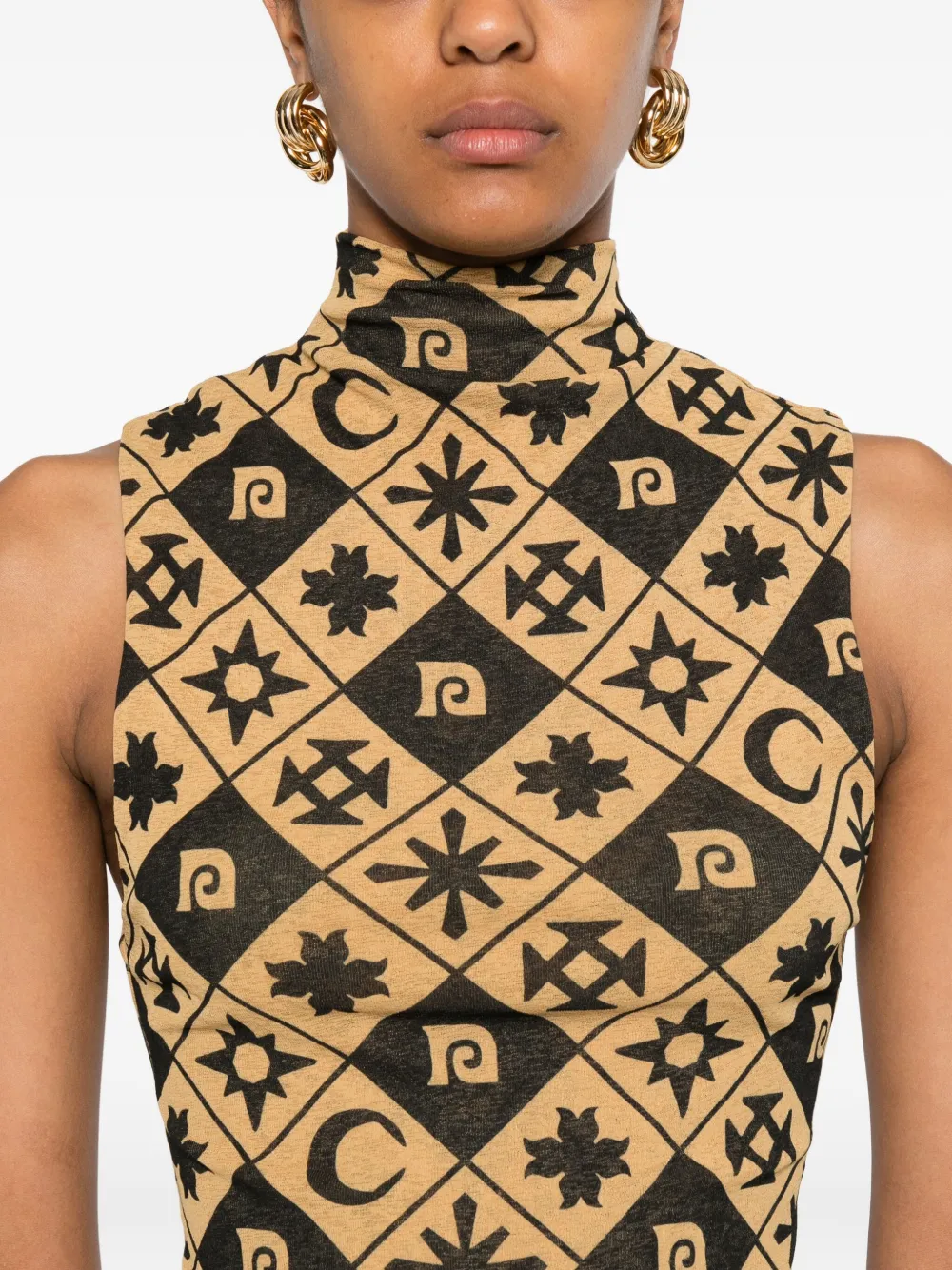 Nanushka Mouwloze top Zwart