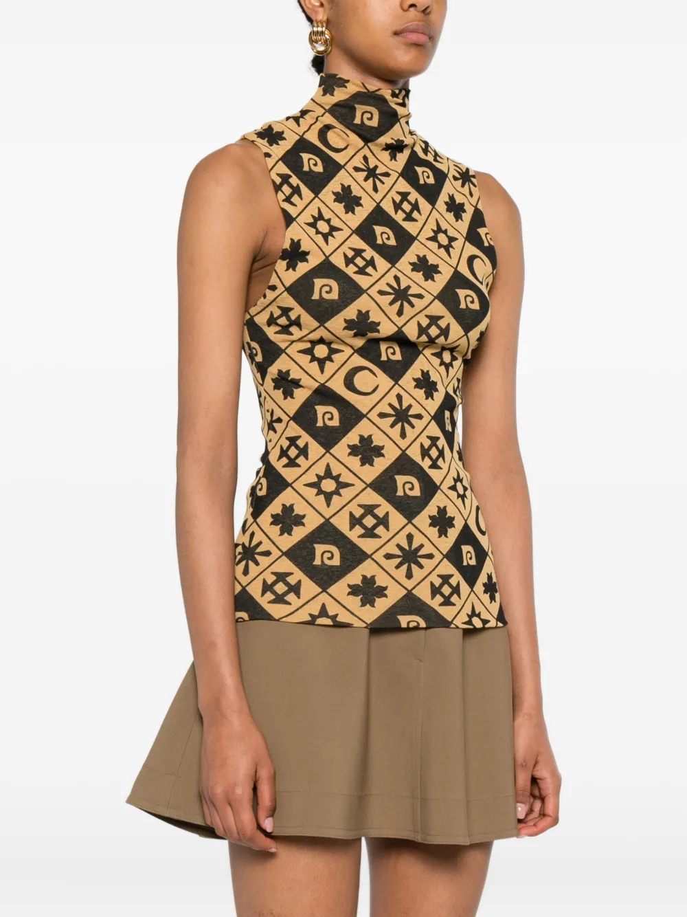 Nanushka Mouwloze top Zwart