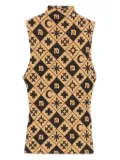 Nanushka geometric-pattern sleeveless top - Black