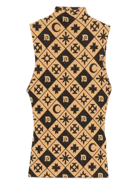 Nanushka geometric-pattern sleeveless top