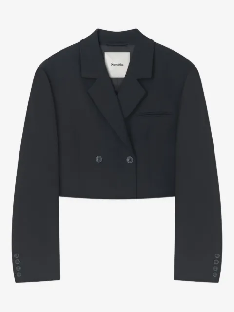 Nanushka blazer crop Rony à boutonnière croisée