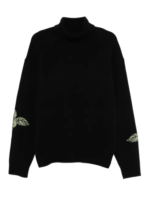 Nanushka rose-embellished wool sweater