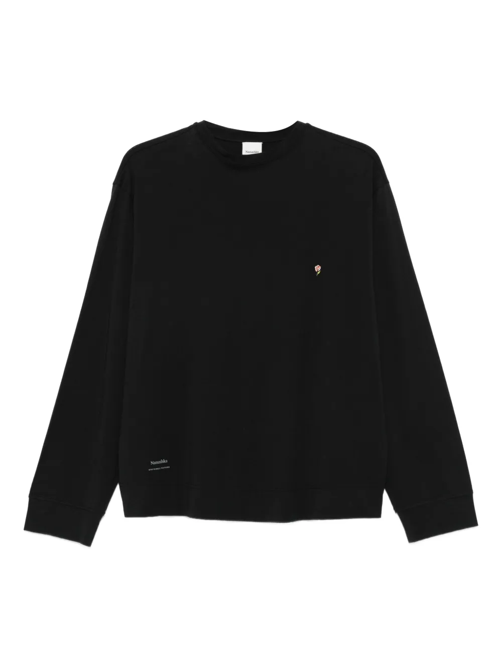 Nanushka Kazmer Long-sleeve Cotton T-shirt In Black