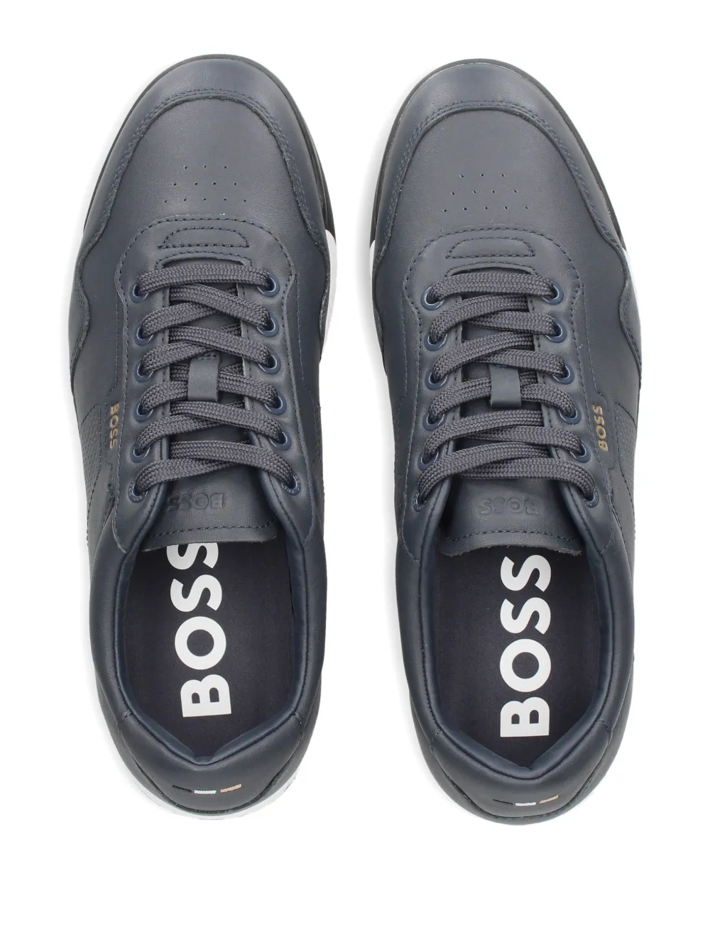 BOSS leather sneakers Blue