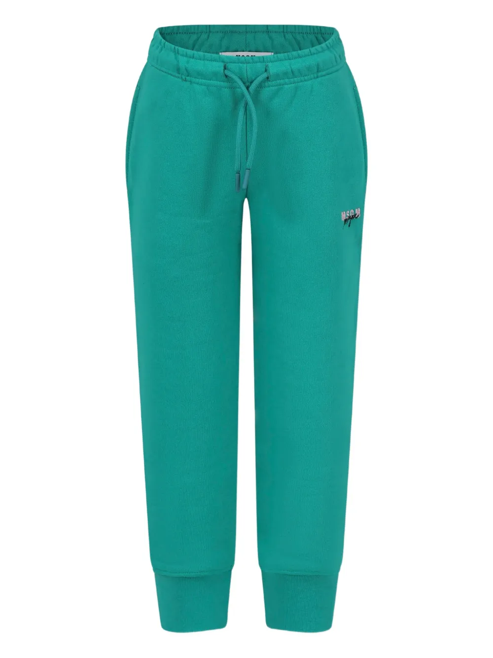 Msgm Kids' Drawstring-waist Track Pants In Blue