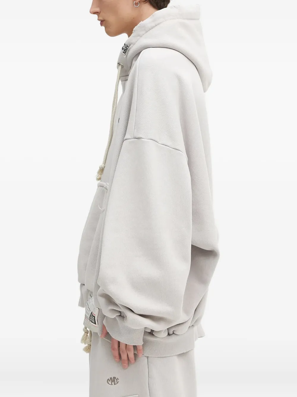 Maison MIHARA YASUHIRO Hoodie met franje zak Grijs