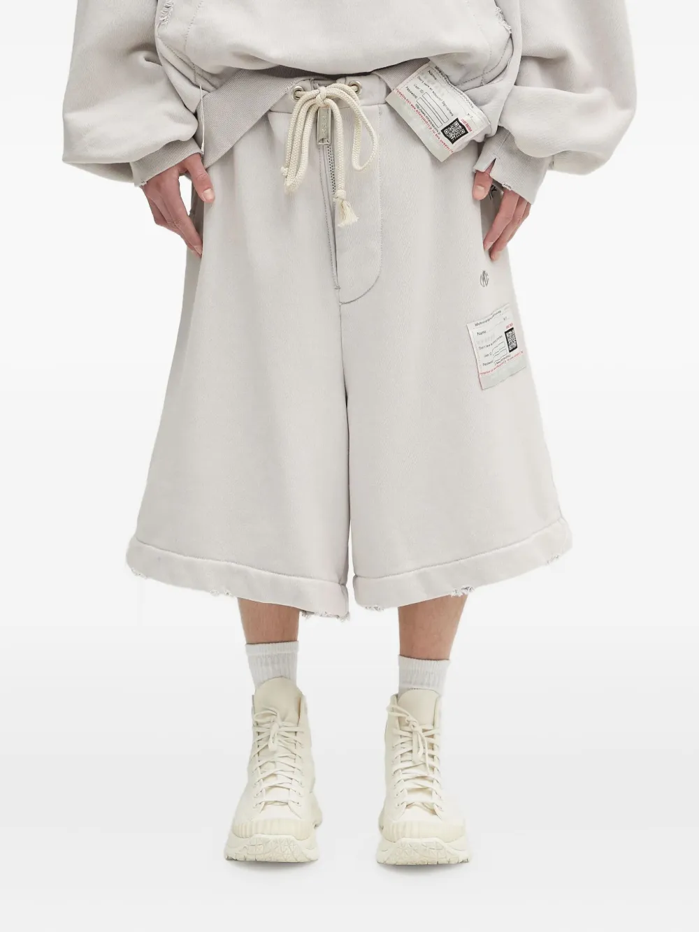 Maison MIHARA YASUHIRO cotton drawstring shorts | Grey | Image 1