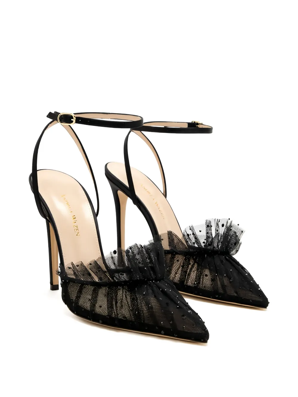 Andrea Wazen  105mm Franca embellished ruffle pumps | Heeled Pumps | Image 2