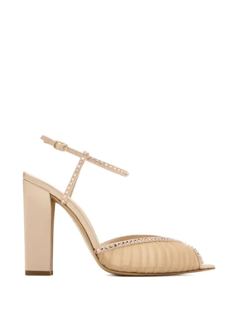 Andrea Wazen Katy embellished block-heel sandals