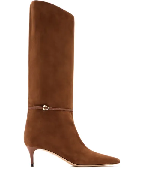 Andrea Wazen Kniehohe Laila Wildlederstiefel 55mm