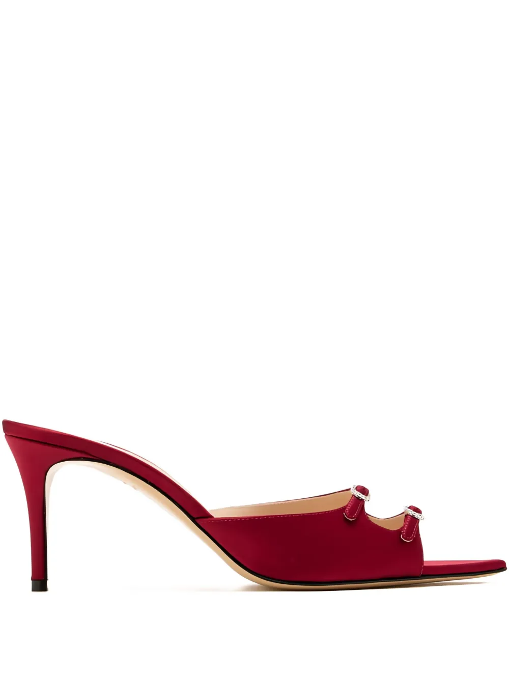 Andrea Wazen  75mm Carol crystal-buckle mules | Red | Image 1