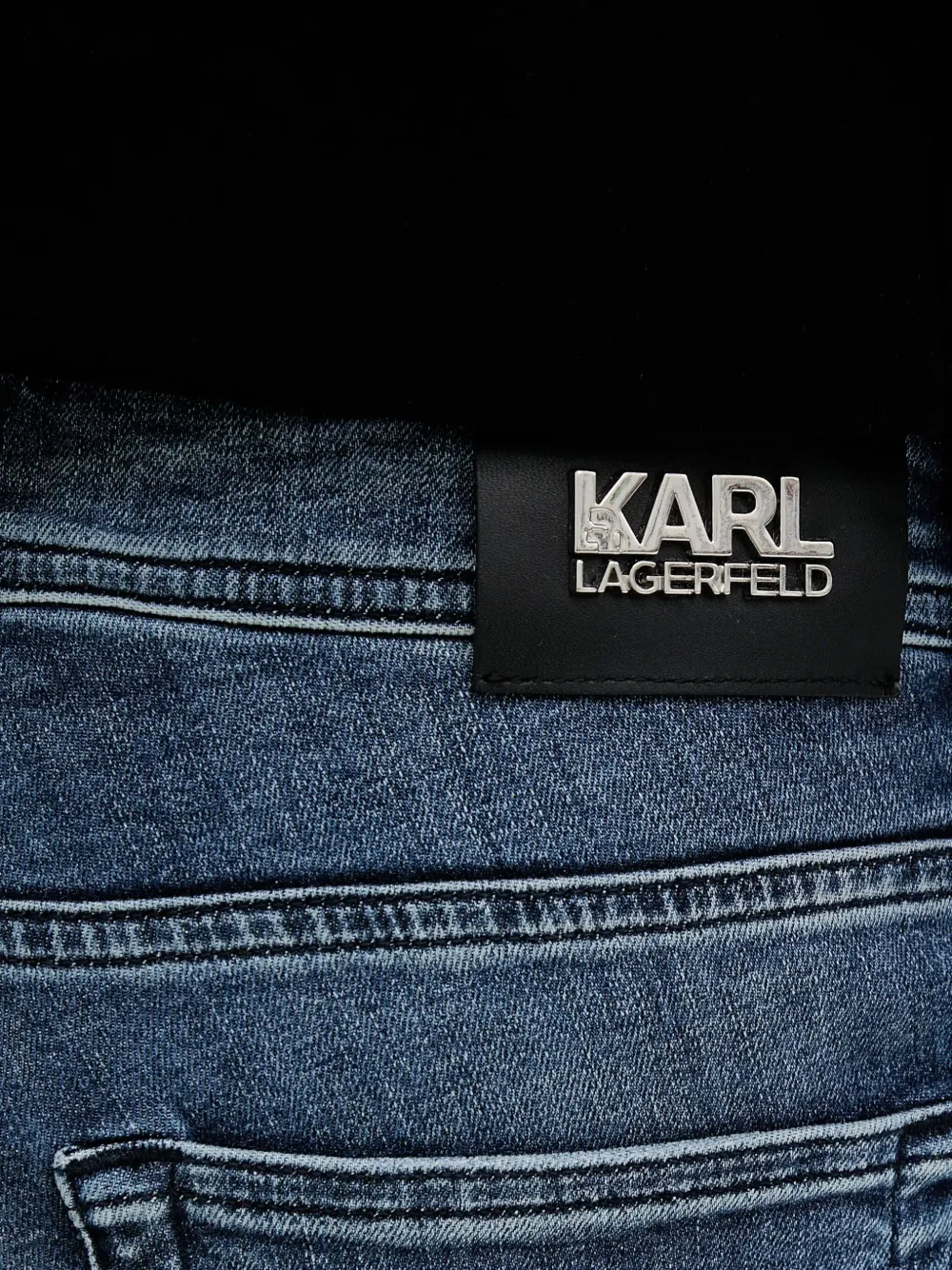 Karl Lagerfeld Denim shorts met opgerolde zoom Blauw