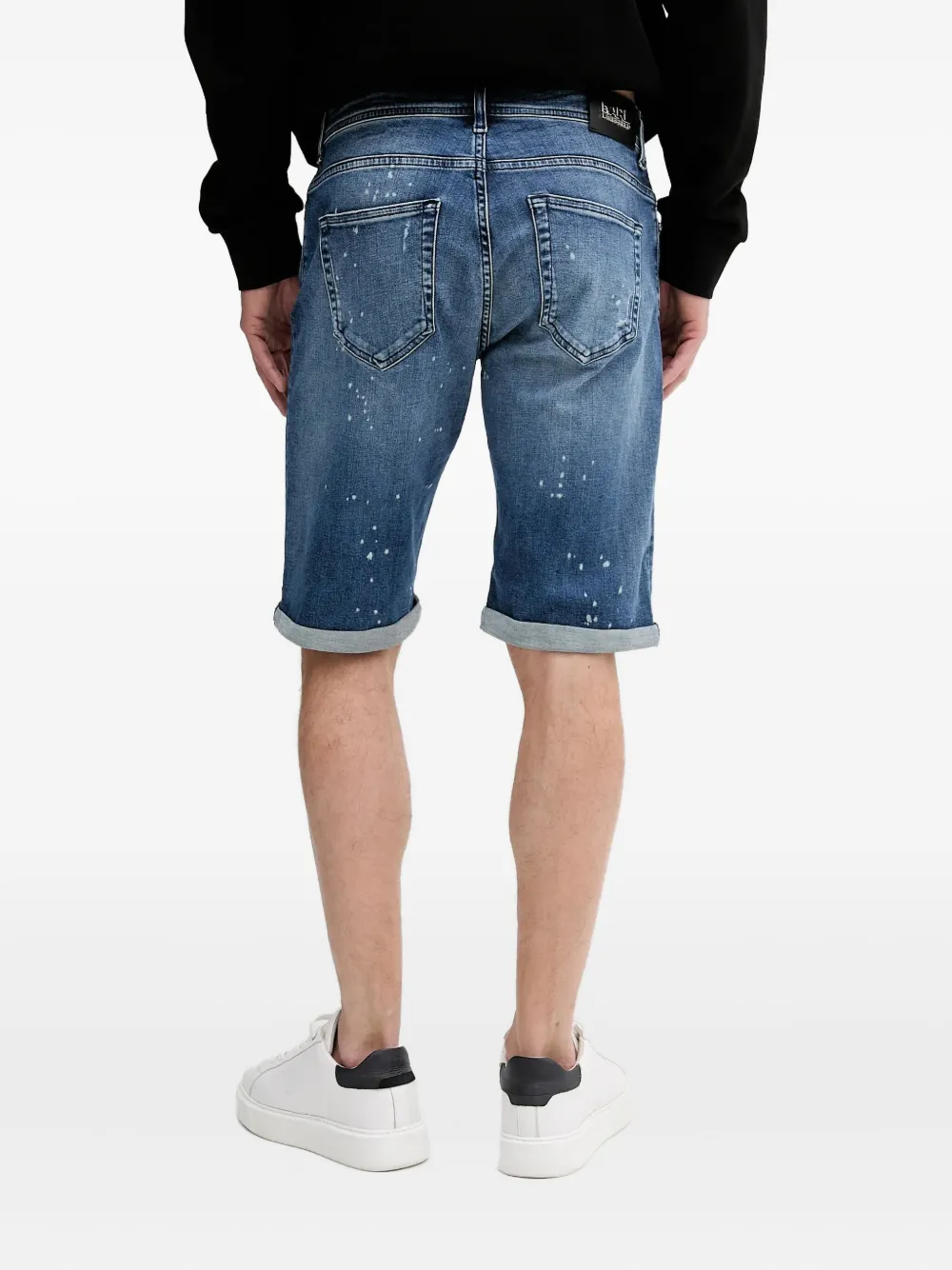 Karl Lagerfeld Denim shorts met opgerolde zoom Blauw