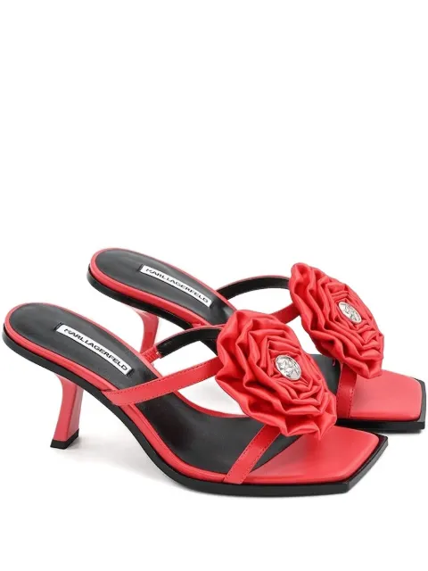 Karl Lagerfeld 70mm rose-embellished sandals