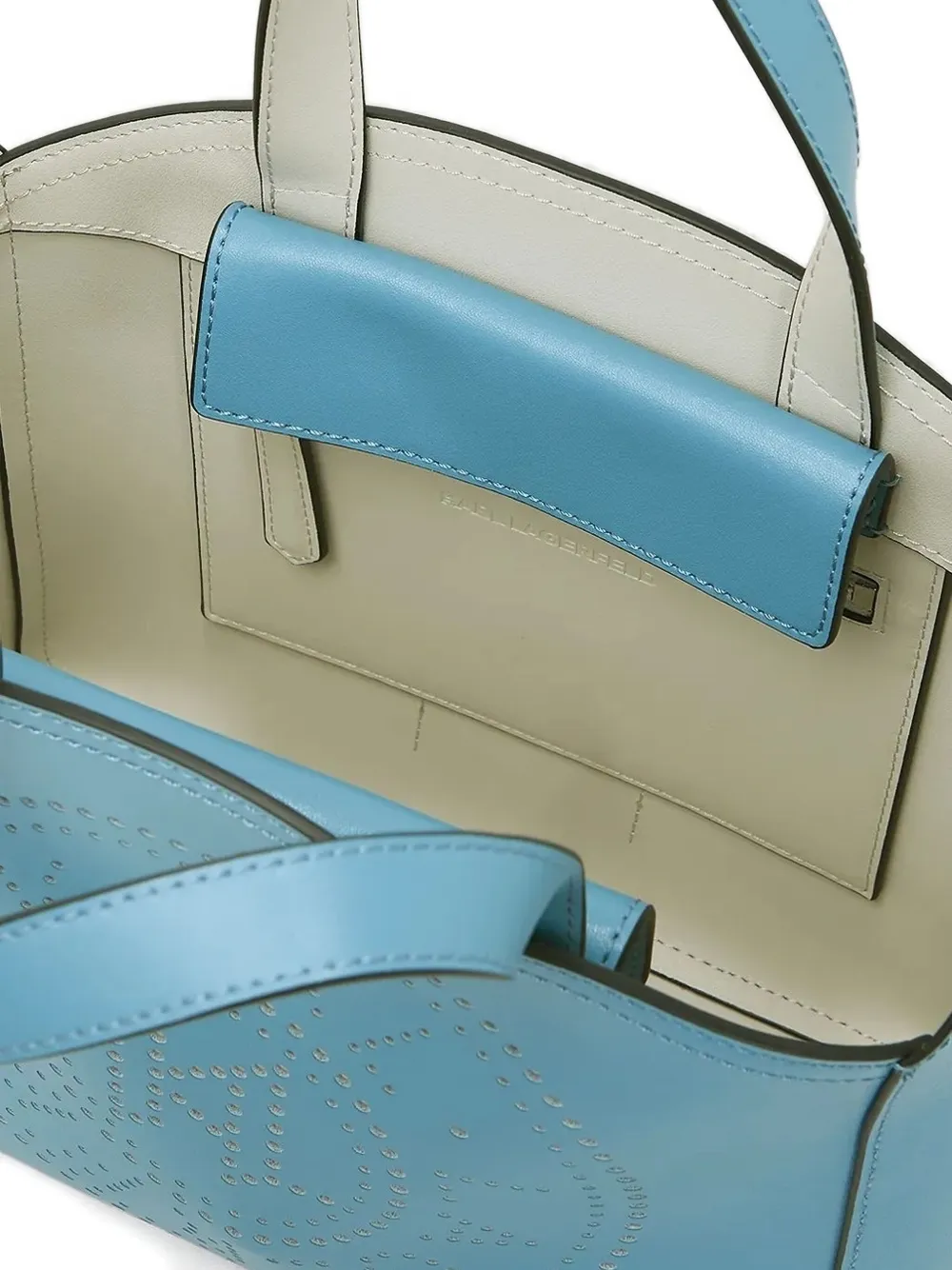 Karl Lagerfeld Kleine K Circle shopper met logo Blauw