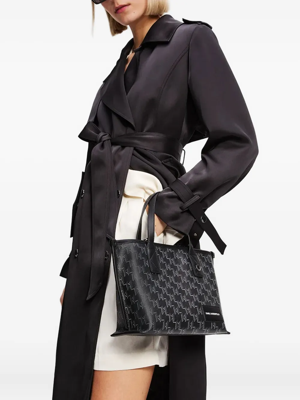 Karl Lagerfeld small K Voyage tote bag Zwart
