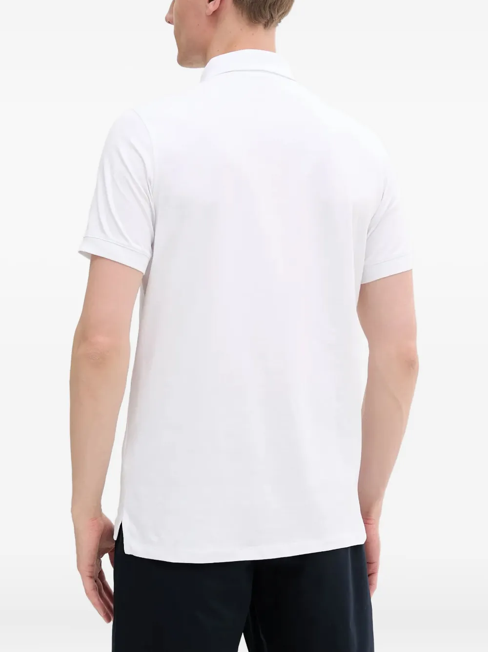 Karl Lagerfeld Poloshirt met logopatch en rits Wit