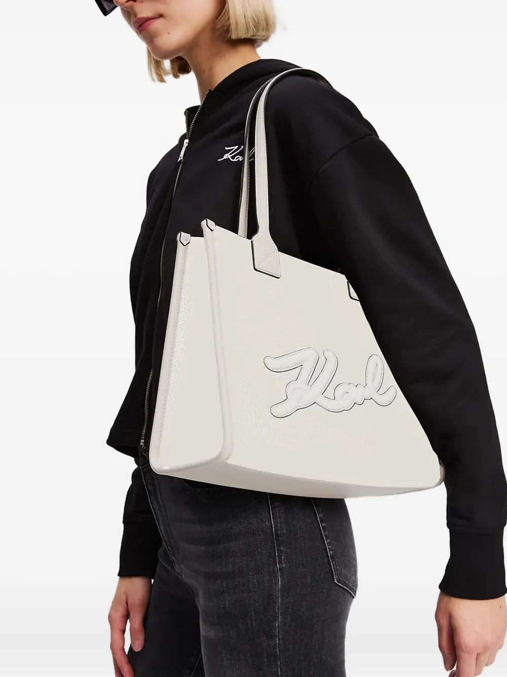 Karl Lagerfeld K Skuare tote bag Wit