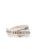 Thoraval twisted text ring - Silver