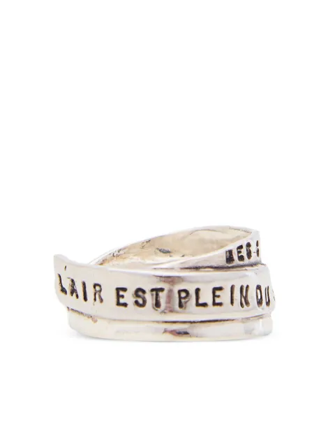 Thoraval twisted text ring