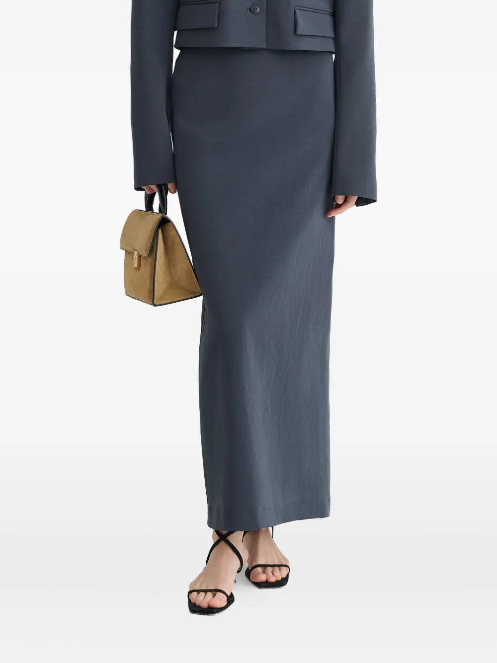 Nanushka Nya Maxi Skirt In Gray