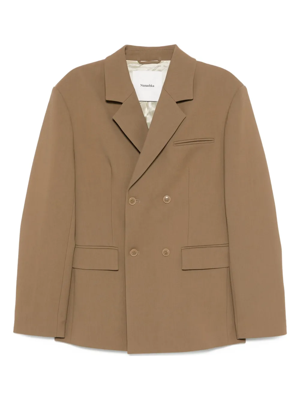 Nanushka Blazer met dubbele rij knopen Bruin